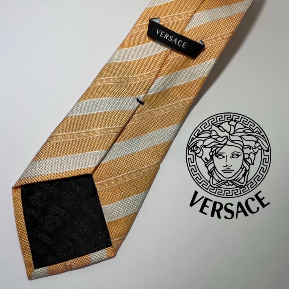 Authentic Versace Orange Men’s Neck Tie